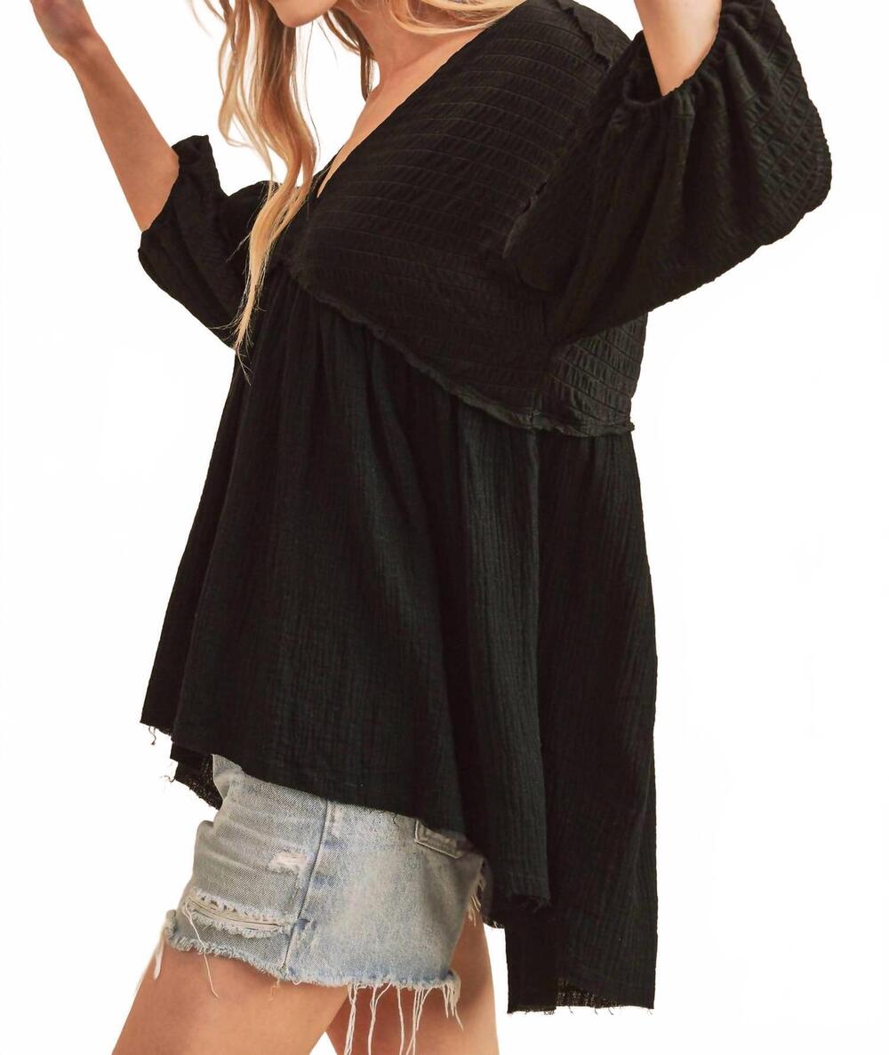 NEW AEMI + CO natalie top in black - Picture 3 of 3